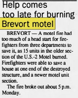 US-2 Motel - Jan 1993 Fire (newer photo)